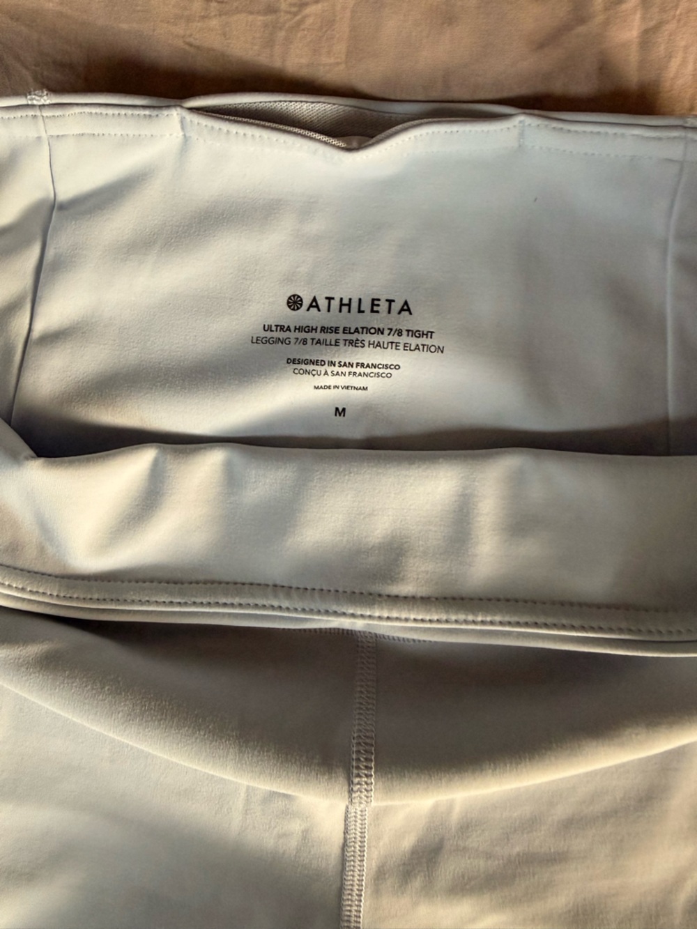 Athleta Pale Gray High-Rise Performance Leggings